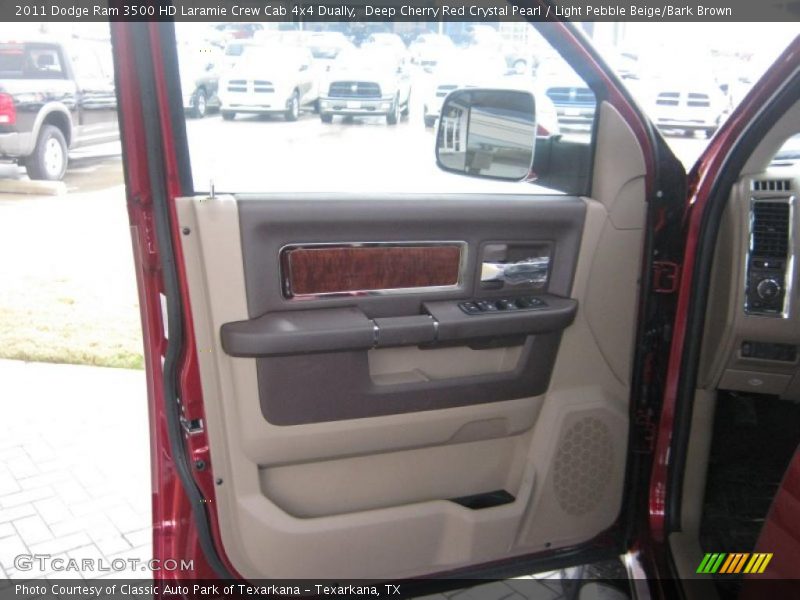 Deep Cherry Red Crystal Pearl / Light Pebble Beige/Bark Brown 2011 Dodge Ram 3500 HD Laramie Crew Cab 4x4 Dually