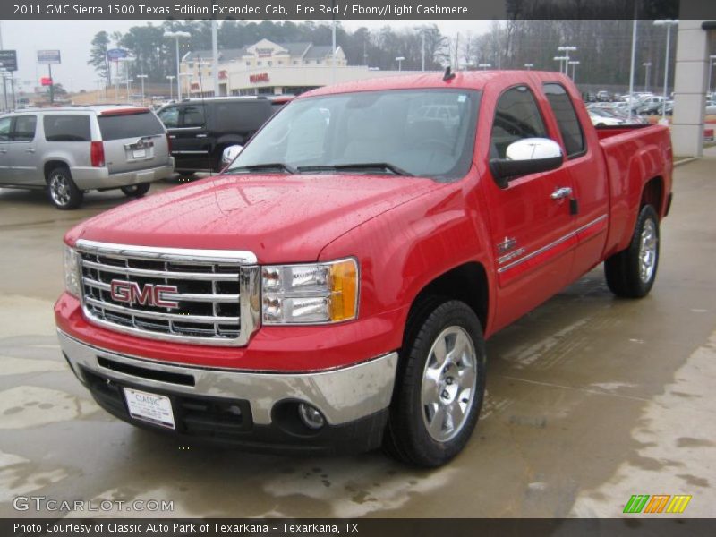 Fire Red / Ebony/Light Cashmere 2011 GMC Sierra 1500 Texas Edition Extended Cab