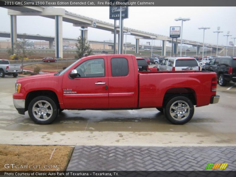 Fire Red / Ebony/Light Cashmere 2011 GMC Sierra 1500 Texas Edition Extended Cab