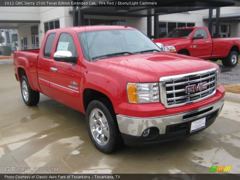 Fire Red / Ebony/Light Cashmere 2011 GMC Sierra 1500 Texas Edition Extended Cab