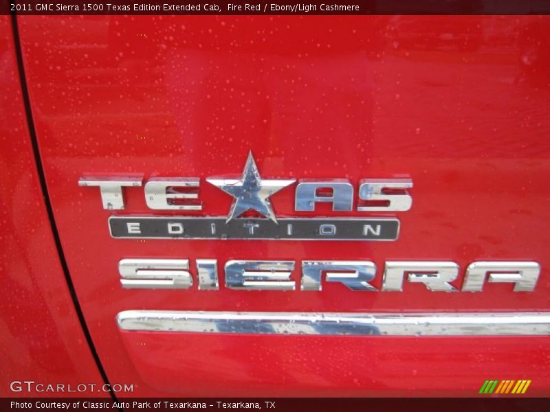 Fire Red / Ebony/Light Cashmere 2011 GMC Sierra 1500 Texas Edition Extended Cab