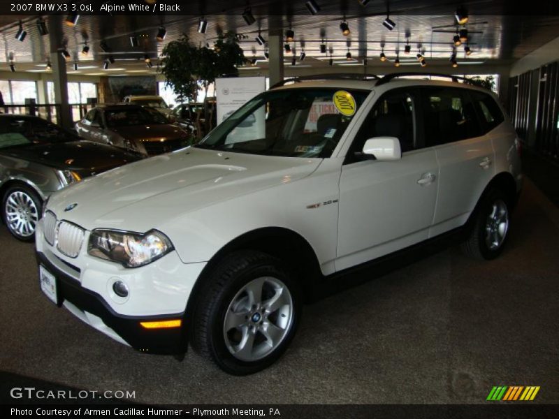 Alpine White / Black 2007 BMW X3 3.0si