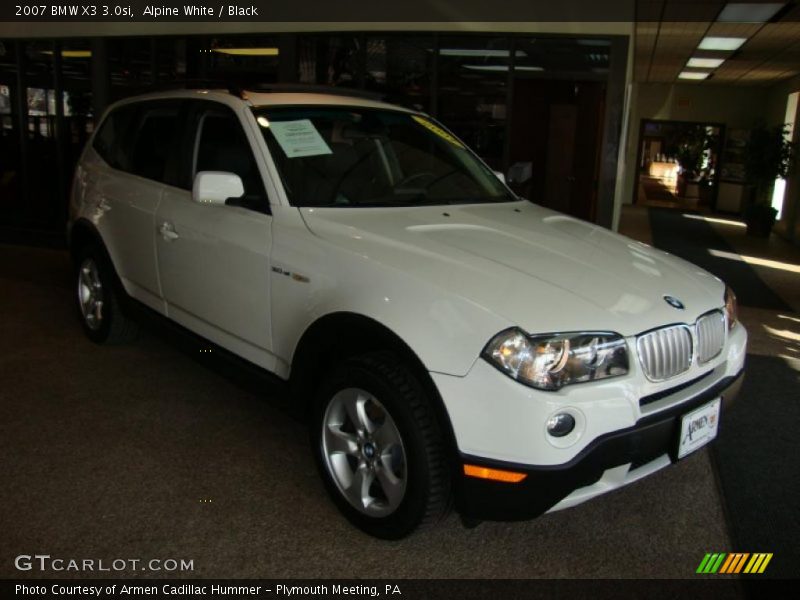 Alpine White / Black 2007 BMW X3 3.0si