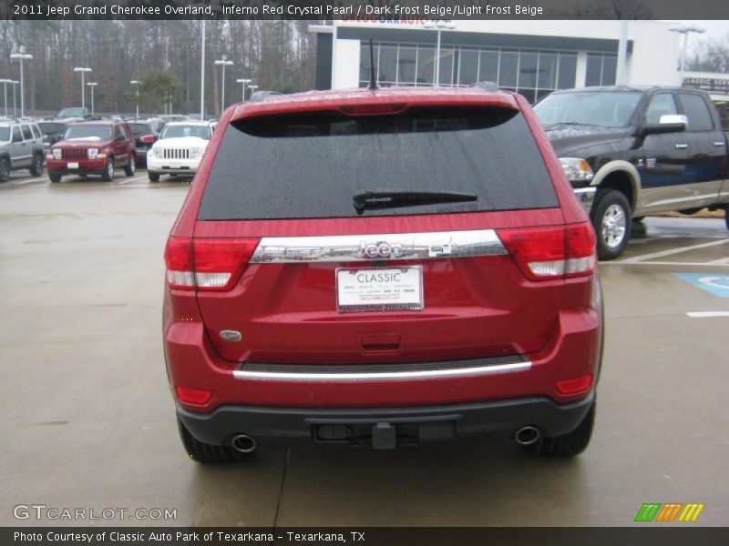 Inferno Red Crystal Pearl / Dark Frost Beige/Light Frost Beige 2011 Jeep Grand Cherokee Overland