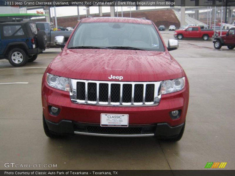 Inferno Red Crystal Pearl / Dark Frost Beige/Light Frost Beige 2011 Jeep Grand Cherokee Overland