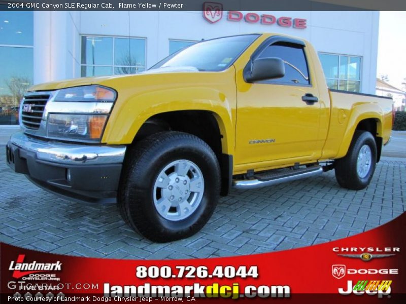 Flame Yellow / Pewter 2004 GMC Canyon SLE Regular Cab
