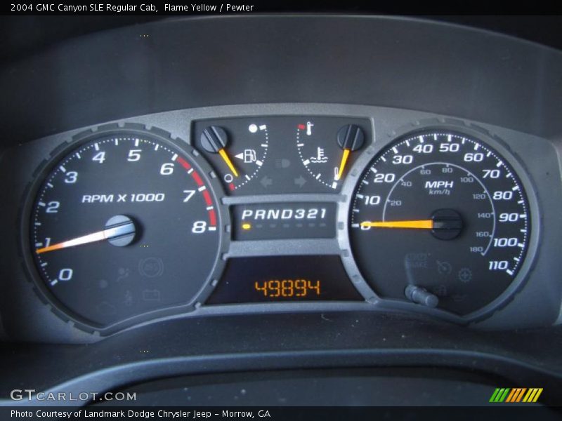  2004 Canyon SLE Regular Cab SLE Regular Cab Gauges