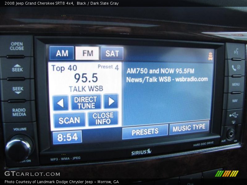 Black / Dark Slate Gray 2008 Jeep Grand Cherokee SRT8 4x4