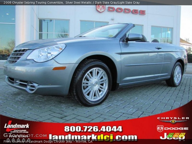 Silver Steel Metallic / Dark Slate Gray/Light Slate Gray 2008 Chrysler Sebring Touring Convertible