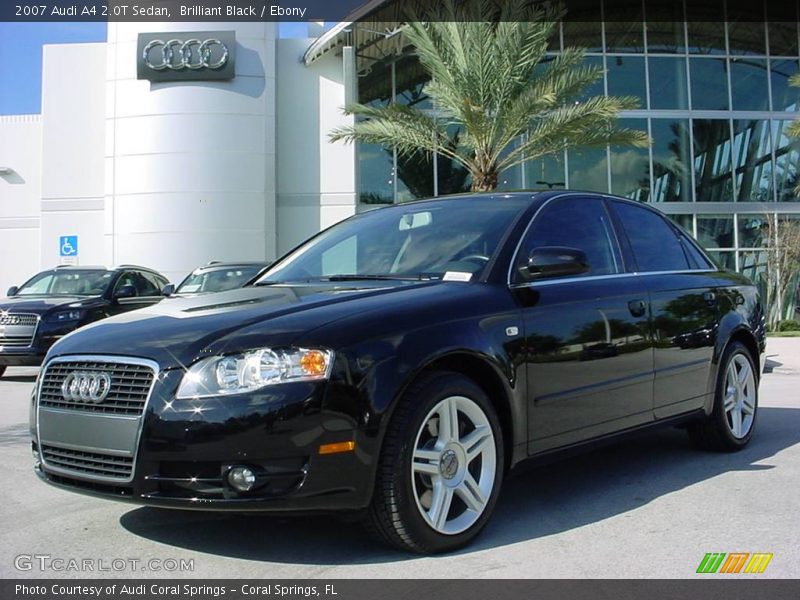 Brilliant Black / Ebony 2007 Audi A4 2.0T Sedan