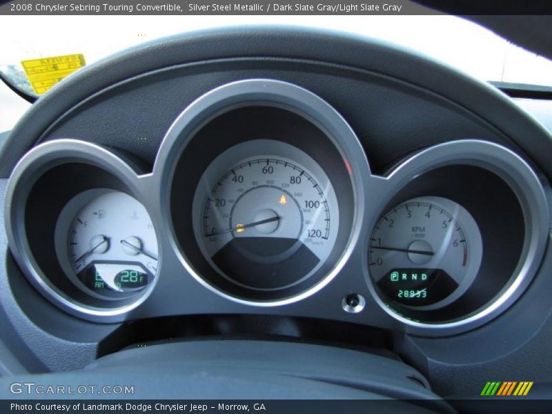 Silver Steel Metallic / Dark Slate Gray/Light Slate Gray 2008 Chrysler Sebring Touring Convertible