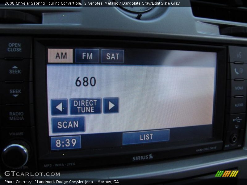 Silver Steel Metallic / Dark Slate Gray/Light Slate Gray 2008 Chrysler Sebring Touring Convertible