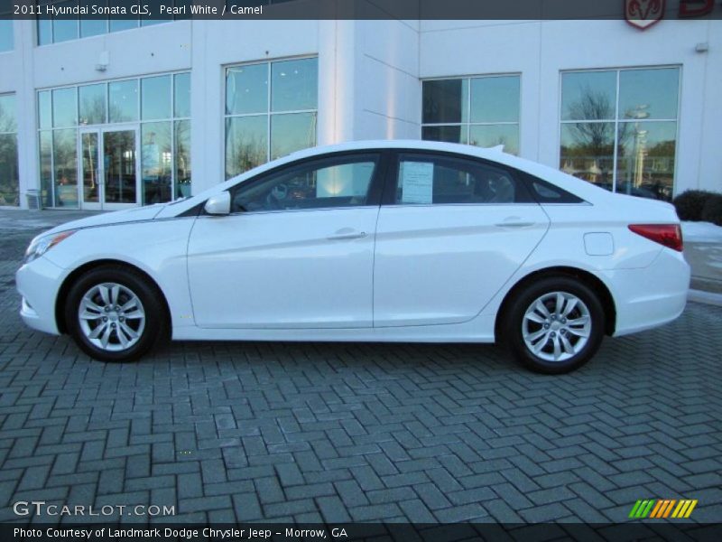 Pearl White / Camel 2011 Hyundai Sonata GLS
