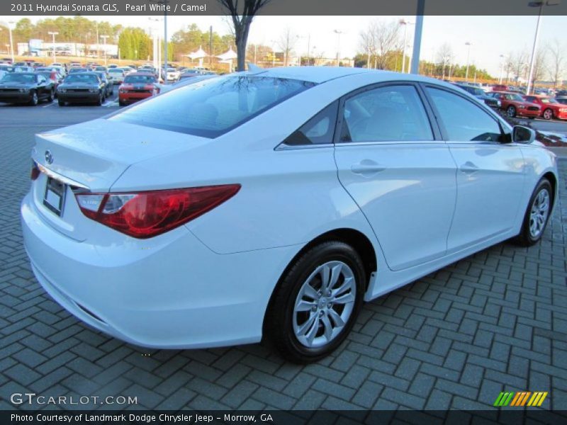 Pearl White / Camel 2011 Hyundai Sonata GLS