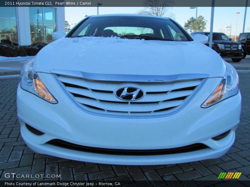 Pearl White / Camel 2011 Hyundai Sonata GLS