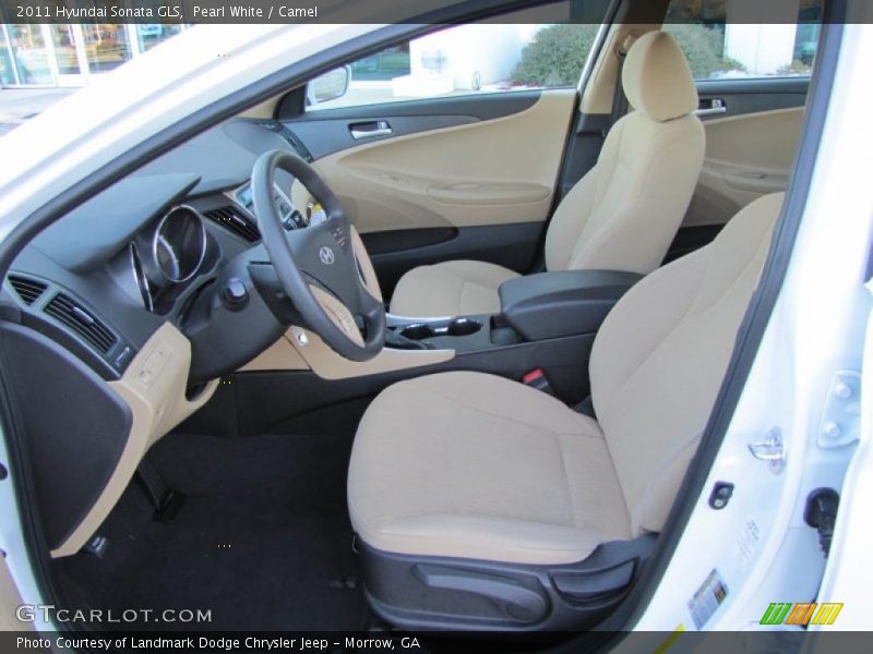 Pearl White / Camel 2011 Hyundai Sonata GLS