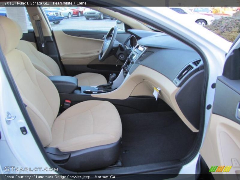 Pearl White / Camel 2011 Hyundai Sonata GLS