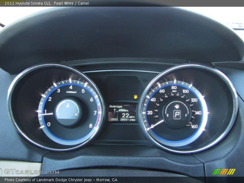 Pearl White / Camel 2011 Hyundai Sonata GLS