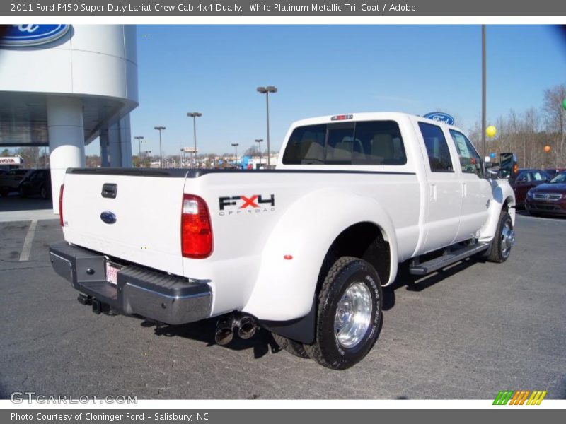  2011 F450 Super Duty Lariat Crew Cab 4x4 Dually White Platinum Metallic Tri-Coat
