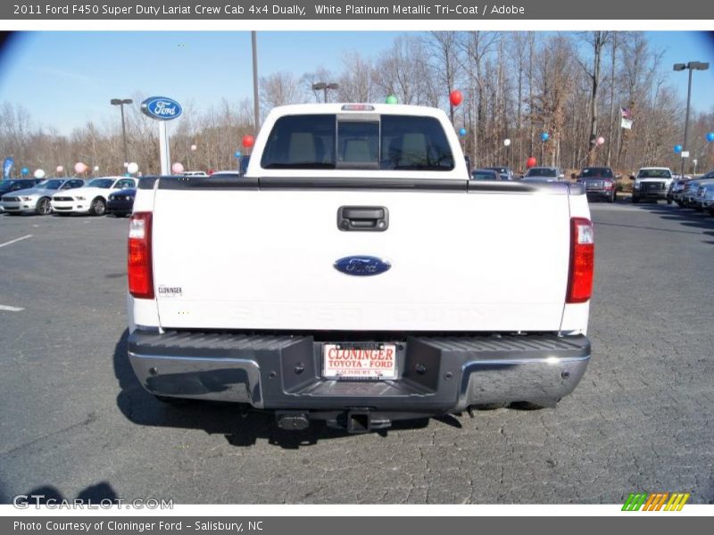 White Platinum Metallic Tri-Coat / Adobe 2011 Ford F450 Super Duty Lariat Crew Cab 4x4 Dually