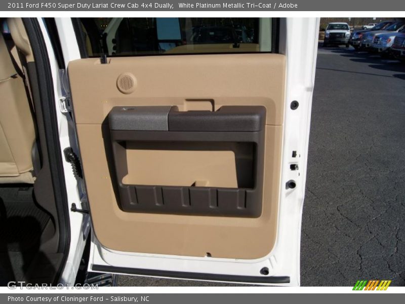 White Platinum Metallic Tri-Coat / Adobe 2011 Ford F450 Super Duty Lariat Crew Cab 4x4 Dually