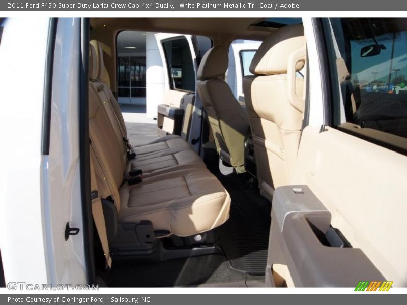 White Platinum Metallic Tri-Coat / Adobe 2011 Ford F450 Super Duty Lariat Crew Cab 4x4 Dually