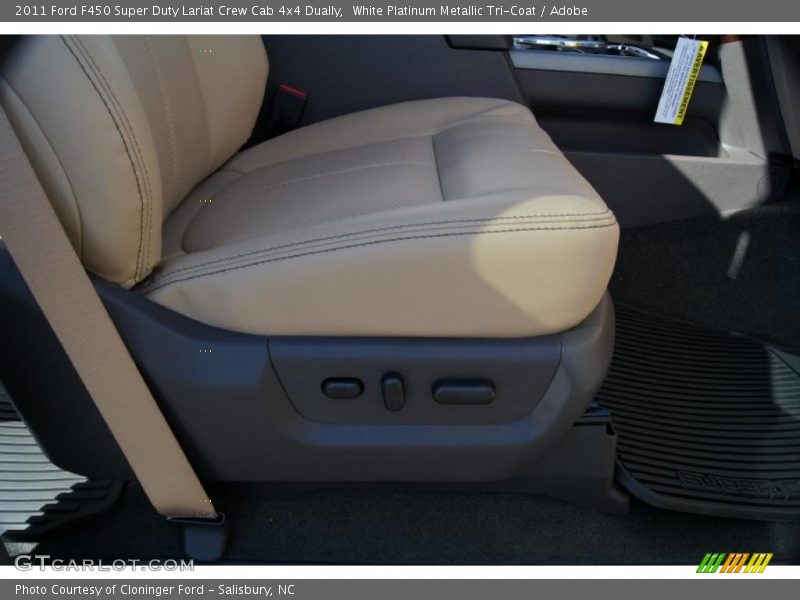 White Platinum Metallic Tri-Coat / Adobe 2011 Ford F450 Super Duty Lariat Crew Cab 4x4 Dually