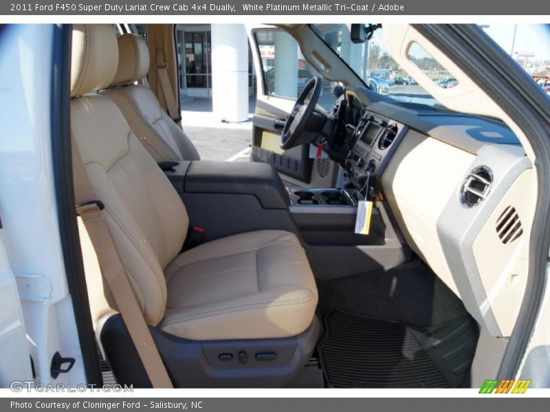 White Platinum Metallic Tri-Coat / Adobe 2011 Ford F450 Super Duty Lariat Crew Cab 4x4 Dually