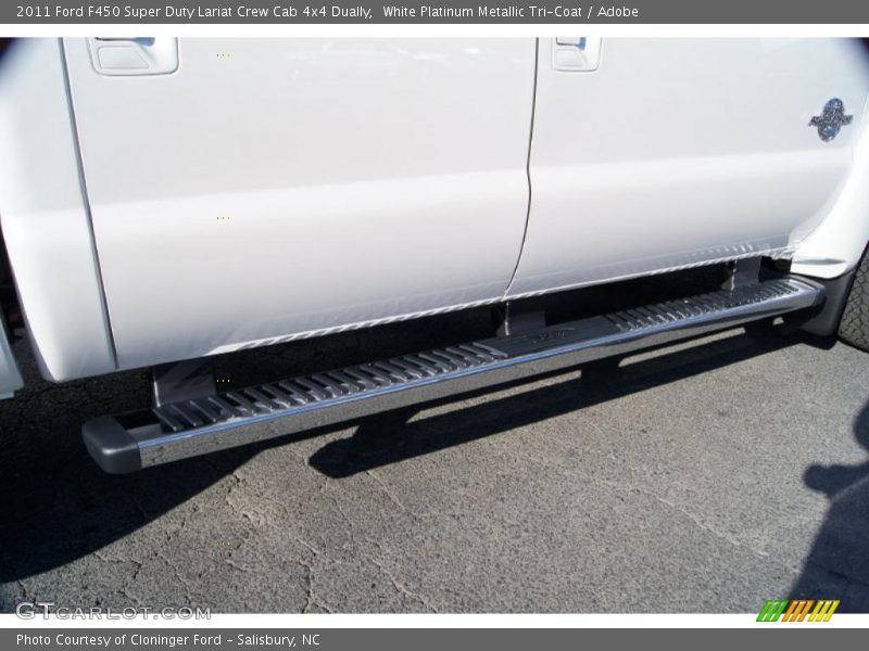 White Platinum Metallic Tri-Coat / Adobe 2011 Ford F450 Super Duty Lariat Crew Cab 4x4 Dually