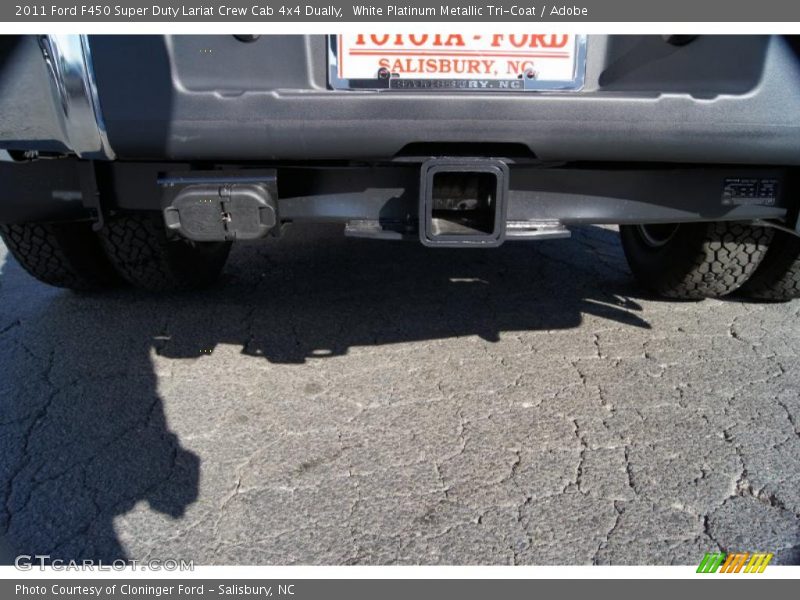 White Platinum Metallic Tri-Coat / Adobe 2011 Ford F450 Super Duty Lariat Crew Cab 4x4 Dually