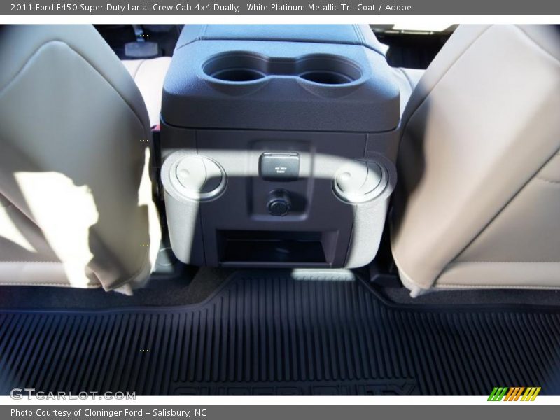 White Platinum Metallic Tri-Coat / Adobe 2011 Ford F450 Super Duty Lariat Crew Cab 4x4 Dually