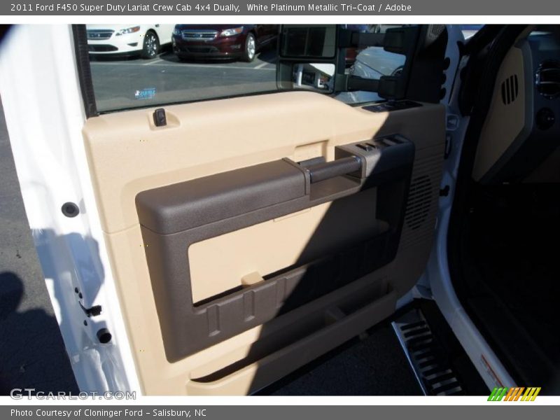 White Platinum Metallic Tri-Coat / Adobe 2011 Ford F450 Super Duty Lariat Crew Cab 4x4 Dually