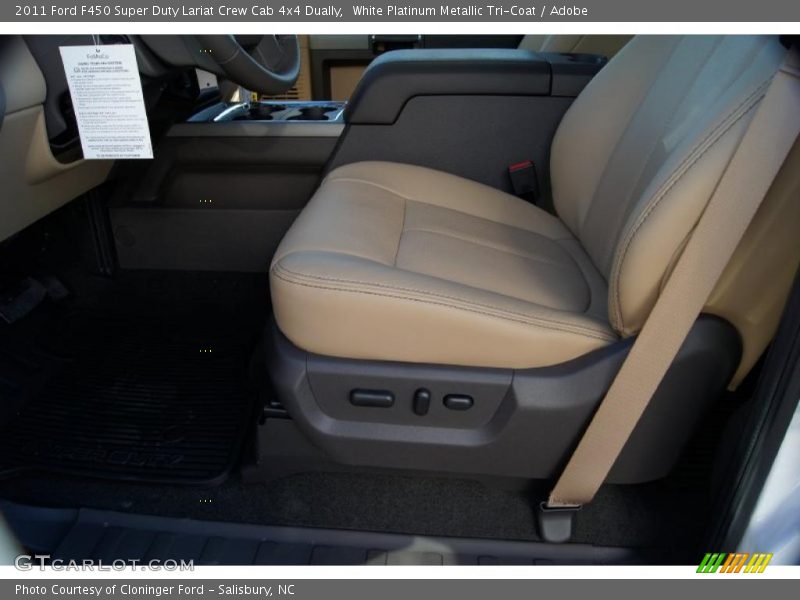 White Platinum Metallic Tri-Coat / Adobe 2011 Ford F450 Super Duty Lariat Crew Cab 4x4 Dually
