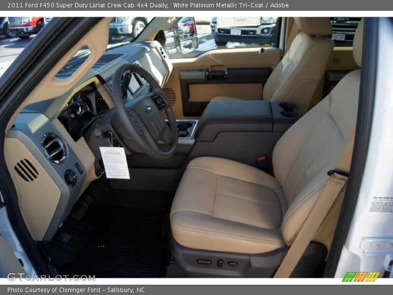  2011 F450 Super Duty Lariat Crew Cab 4x4 Dually Adobe Interior