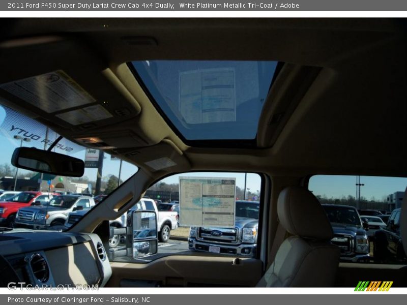 White Platinum Metallic Tri-Coat / Adobe 2011 Ford F450 Super Duty Lariat Crew Cab 4x4 Dually