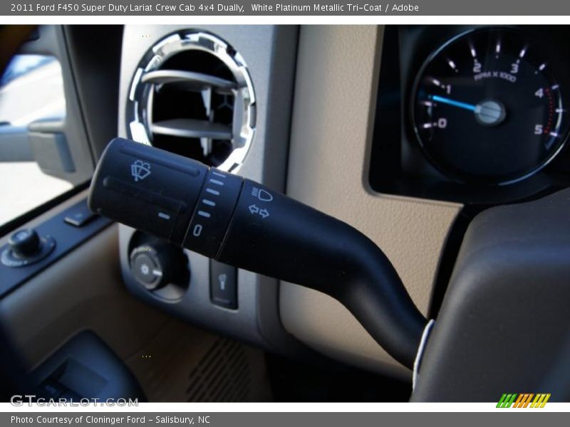 White Platinum Metallic Tri-Coat / Adobe 2011 Ford F450 Super Duty Lariat Crew Cab 4x4 Dually