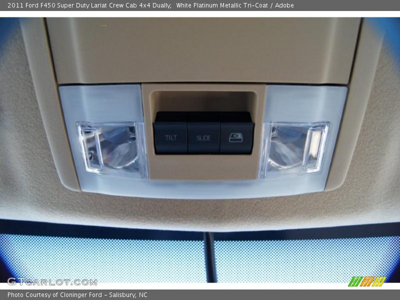 White Platinum Metallic Tri-Coat / Adobe 2011 Ford F450 Super Duty Lariat Crew Cab 4x4 Dually