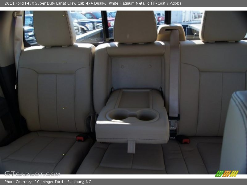 White Platinum Metallic Tri-Coat / Adobe 2011 Ford F450 Super Duty Lariat Crew Cab 4x4 Dually