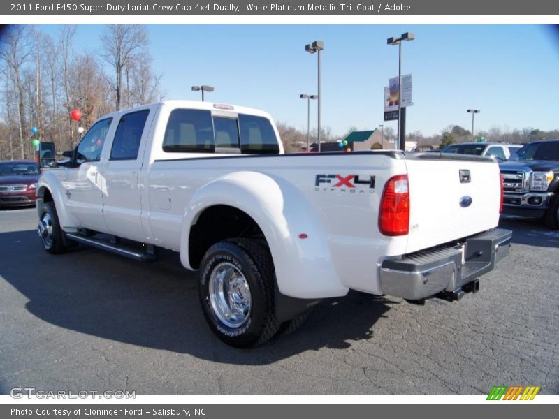  2011 F450 Super Duty Lariat Crew Cab 4x4 Dually White Platinum Metallic Tri-Coat