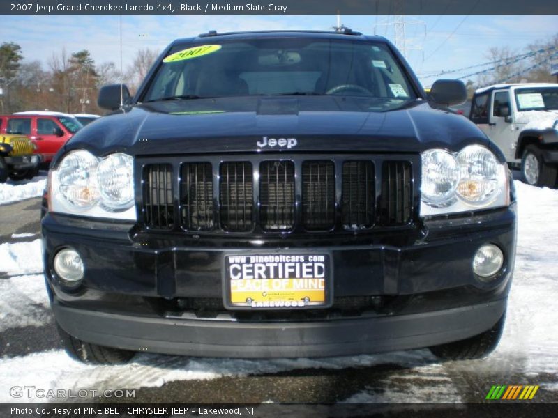 Black / Medium Slate Gray 2007 Jeep Grand Cherokee Laredo 4x4