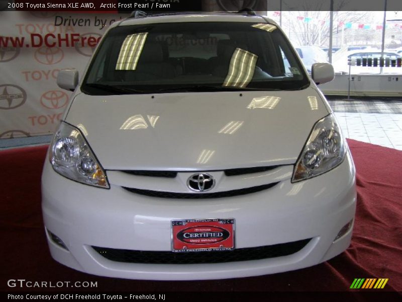 Arctic Frost Pearl / Fawn 2008 Toyota Sienna XLE AWD