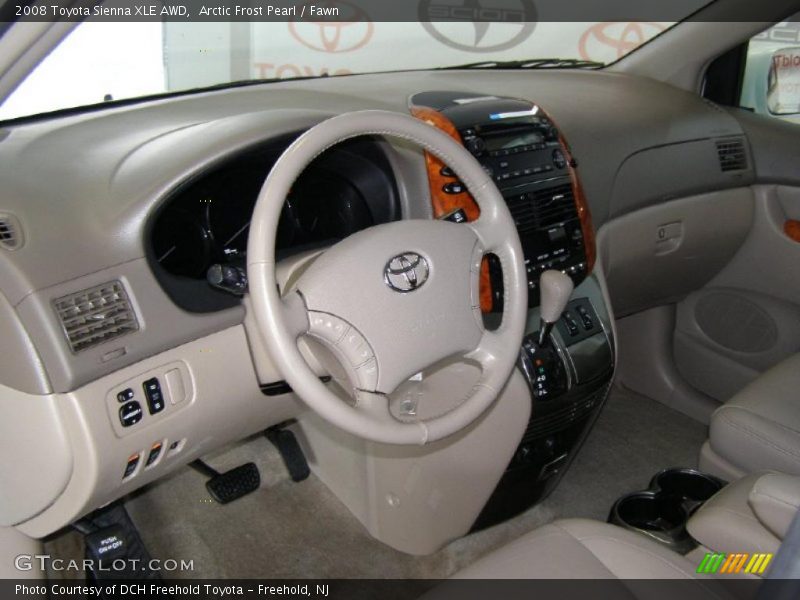 Arctic Frost Pearl / Fawn 2008 Toyota Sienna XLE AWD