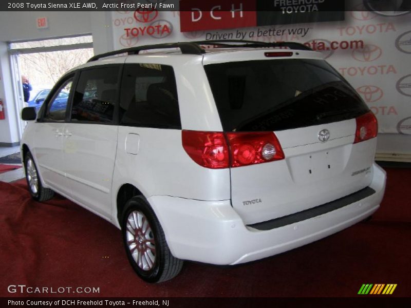 Arctic Frost Pearl / Fawn 2008 Toyota Sienna XLE AWD