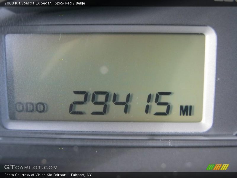 Spicy Red / Beige 2008 Kia Spectra EX Sedan