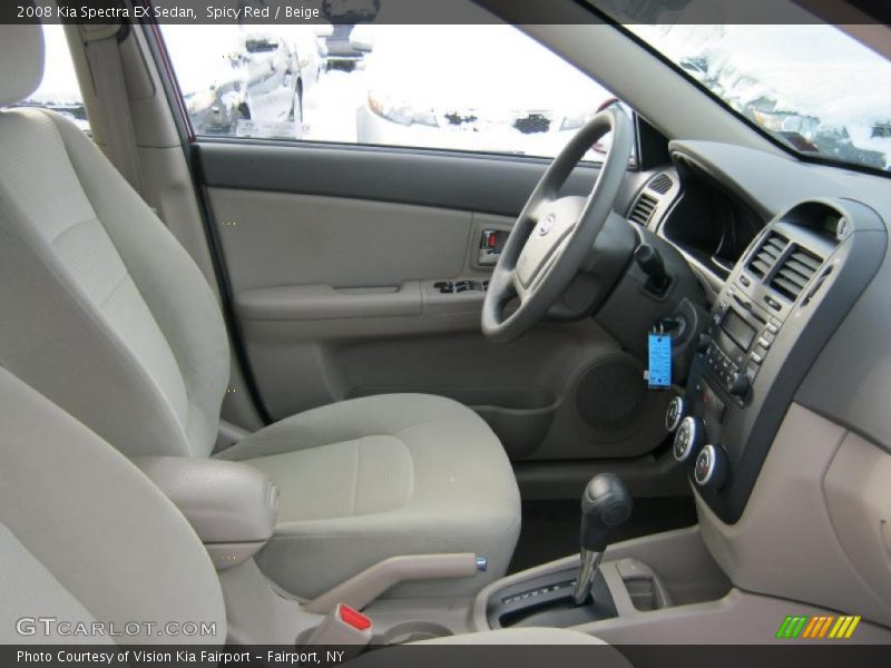 Spicy Red / Beige 2008 Kia Spectra EX Sedan