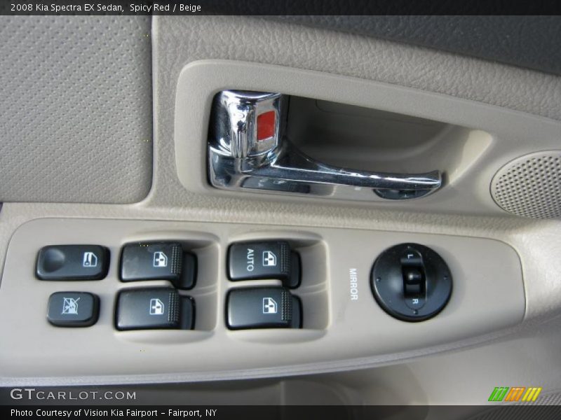 Spicy Red / Beige 2008 Kia Spectra EX Sedan