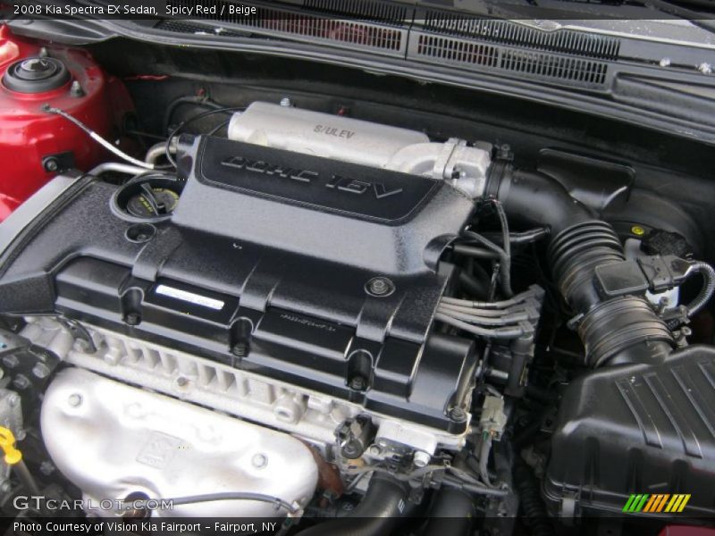 Spicy Red / Beige 2008 Kia Spectra EX Sedan