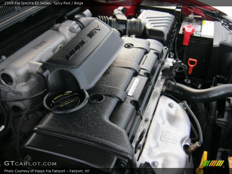 Spicy Red / Beige 2008 Kia Spectra EX Sedan