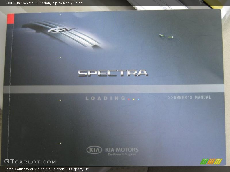 Spicy Red / Beige 2008 Kia Spectra EX Sedan