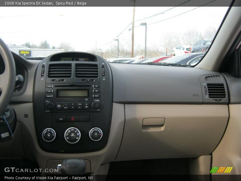 Spicy Red / Beige 2008 Kia Spectra EX Sedan